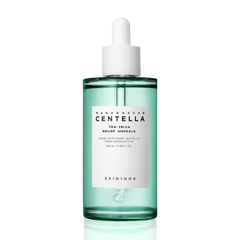 Skincare bottle labeled 'Marigold Centella' on a white background